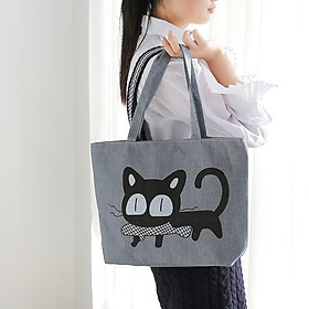 New Women's Bag Canvas Bag Women's Single-Shoulder Bag Fashion Korean Style Big Handbag Schoolbag
