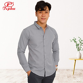 Áo sơ mi nam công sở màu trơn, form slim fit không túi, vải Bamboo, phong cách Hàn, vạt bầu, Amazing