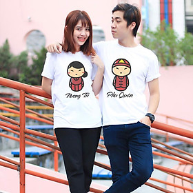 Áo Thun cặp Nam-Nữ in chữ VỢ CHỒNG_ PHU QUÂN NƯƠNG TỬ cực dễ thương , thích hợp cho các cặp đôi trẻ trung, năng động, cho các nhóm bạn đi đêm, đi phượt, bão, nhìn đã mắt, bao ngầu, bao chất!