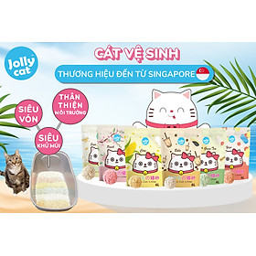 Combo 18L (6Lx3túi) - Cát đậu nành vệ sinh cho mèo Okara cat litter Jolly Cat | Jollycat (mùi ngẫu nhiên)