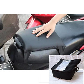 Bộ 2 sản phẩm Túi treo đầu xe máy và Lót yên Xe Máy Sunha, phụ tùng xe máy chuyên dụng cho bác tài công nghệ,SGT10139