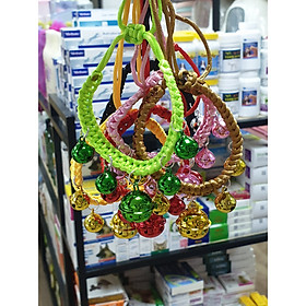 Vòng cổ dây tết 5 chuông dành cho thú cưng - Giao màu ngẫu nhiên