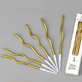 Mua Nến Cắm Trang Trí Bánh Sinh Nhật Happy Birthday Set 6 Nến Xoắn - NEN06