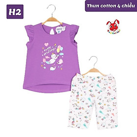 Đồ bộ bé gái yoyo hình thú từ 10-43kg. Chất thun cotton 4 chiều, giặt không vỡ hình- Kiến Lửa