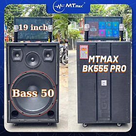 Mua Loa karaoke MTMAX BK555 PRO - Màn Hình Cảm Ứng 19 Inch  Bass 5 Tấc – Kèm 2 Micro Không Dây karaoke hay- công suất 1000w- kết nối wifi bluetooth