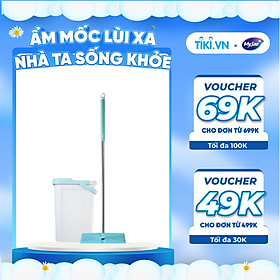 Mua Bộ Lau Nhà MyJae Đài Loan Sợi Fiber Xoay 360 Độ Thông Minh 125cm