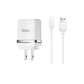 Mua Bộ Sạc Điện Thoại MicroUSB HOCO C12A - Trắng - Hàng Chính Hãng