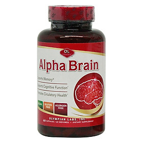 Thực phẩm chức năng: Hỗ trợ tuần hoàn não, cải thiện trí nhớ hiệu quả - Alpha Brain 60 viên