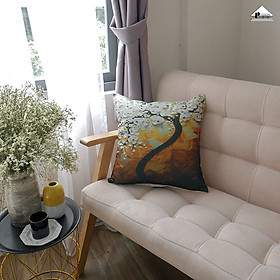 Mua Vỏ gối tựa lưng gối sofa in cây hoa 3D