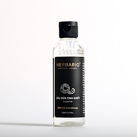 Dầu dừa tinh khiết nguyên chất herbario 110ml chiết xuất ép lạnh tự nhiên rất giàu dưỡng chất và vitamin tốt cho da và tóc môi