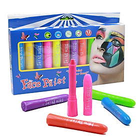 Hộp 12 Bút Chì Màu Trang Điểm, Hóa Trang Khuôn Mặt