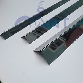 Mua Nẹp V inox ĐEN gương  dày 0.4li thanh dài 2m44  Nẹp inox chữ V  nẹp ốp góc  nẹp mũi bậc  nẹp kết thúc