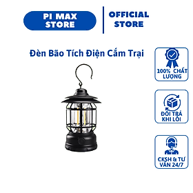 Đèn Măng Xông Vintage Led Đi Du Lịch Dã Ngoại Cắm Trại, Đèn Bão Tích Điện Treo Lều Cắm Trại