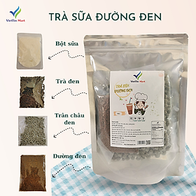 Set nấu trà sữa trân châu đường đen viettin mart 400g