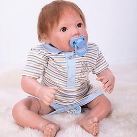 Realistic Awake Baby Doll Mold with Head Limbs, 20 inch Full Silicone Reborn Doll Kits, Birthday Gift