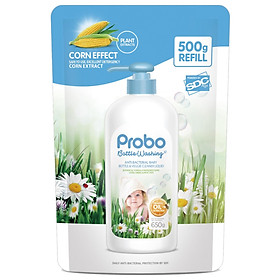 Nước rửa bình sữa và rau quả kháng khuẩn dạng túi PROBO - 500g