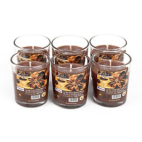 Hộp 6 ly nến thơm votive Miss Candle FTRAMART NQM0413 Cinnamon (Hương quế)