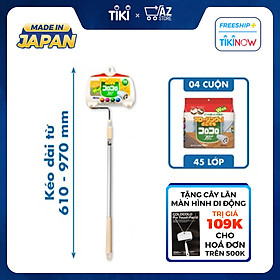 COMBO Cây Lăn Bụi Sàn Nhà Đa Năng Cán Dài SIêu Tiện Lợi + Lõi Lăn Bụi Sàn