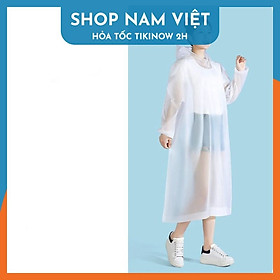 Áo Mưa Mặc Một Lần Có Nón Loại Tốt Dai Khó Rách - Màu Trắng
