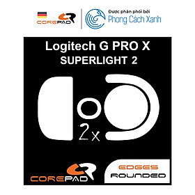 2 Bộ Feet chuột PTFE Corepad Skatez PRO dành cho Logitech G PRO X SUPERLIGHT 2 Wireless - Hàng Chính Hãng