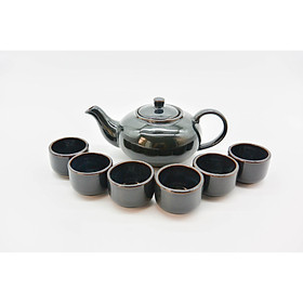 Bộ Bình Trà Gốm Sứ Cao Cấp 6 Ly Minh Tiến