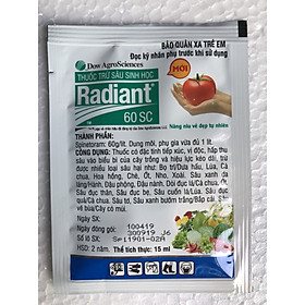 THUỐC TRỪ SÂU SINH HỌC RADIANT, THUỐC CÓ TÁC DỤNG TIẾP XÚC, VỊ ĐỘC THẤM SÂU VÀO CÂY TRỒNG DIỆT ĐƯỢC NHIỀU LOẠI CÔN TRÙNG HẠI CÂY TRỒNG, HOA KIỂNG, RAU MÀU, CÂY ĂN TRÁI