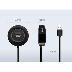 Mua Bộ chia Hub USB 2.0 sang 4 cổng USB 2.0 hổ trợ cổng nguồn Micro USB Ugreen 50261 dài 25CM Màu Đen CR106 Hàng chính hãng