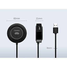 Bộ chia Hub USB 2.0 sang 4 cổng USB 2.0 hổ trợ cổng nguồn Micro USB Ugreen 50261 dài 25CM Màu Đen CR106 Hàng chính hãng