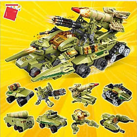 Đồ chơi - QMAN - 41103 Bộ đồ chơi xếp hình xe tên lừa 8 trong 1) lẻ nhỏ mẫu ngẫu nhiên