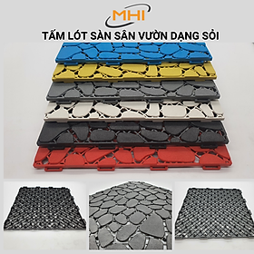 Tấm Lót Sàn Ban Công Kiểu Viên Sỏi. Tấm nhựa lót sàn Ban công/Nhà Tắm/Hồ Bơi/Sân Thượng/Sân Vườn. Hàng VNXK 