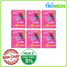 Combo 6 Băng Vệ Sinh Diana 4Teen Siêu Mỏng Cánh (Gói 8 Miếng)