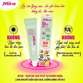 Hình ảnh Kem BB MIRA NATURAL COVERAGE BB CREAM SPF50+ che phủ tự nhiên B790