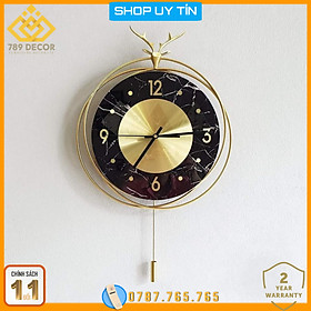 Mua Đồng Hồ Treo Tường Trang Trí Nghệ Thuật Đầu Hưu ĐH-2062B