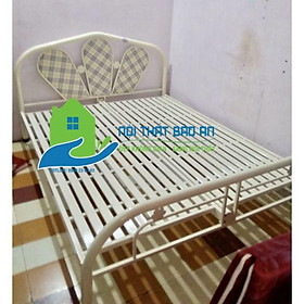 Giường sắt 1m6 x 2m bảo hành 1 năm