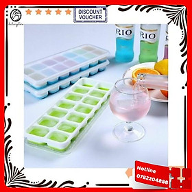 Mua Khuôn Làm Đá Silicon 14 Ô Có Nắp Đậy Tránh Bụi Bẩn Dẻo Dai Dễ Dàng Lấy Đá Ra Khỏi Khay-Giao Màu Ngẫu Nhiên - Loại Tốt