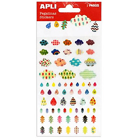 Sticker Mây, Giọt Nước Và Cây - APLI 14605