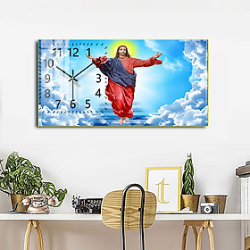 Tranh Đồng Hồ Treo Tường Trang Trí - Đồng Hồ Họa Tiết Công Giáo Cao Cấp