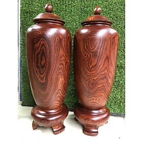 Mua Cặp bình chóe hút tài lộc phong thủy gỗ trắc kt cao 40×18cm