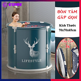 Bồn Tắm Gấp Gọn KUNBE Ngâm Người Xông Hơi Giữ Nhiệt Tiện Lợi