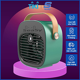 Mua Quạt Hơi Nước  Phun Sương Mini Để Bàn SeaSy F12  Phun Sương Tạo Ẩm  Điều Hòa Không Khí  Dung Lượng Pin Lớn  An Toàn Với Các Thiết Bị Điện Tử - Hàng Chính Hãng