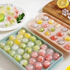 Mua Khay làm đá 33 viên khuôn thạch nhựa tròn làm rau câu hoa quả