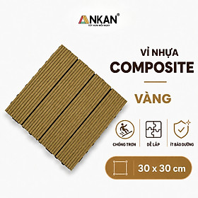 Mua Tấm Lót Sàn Ban Công Composite Ngoài Trời Chống Trơn Chịu Nước Trang Trí Sân Vườn Hiện Đại – Dễ Lắp Đặt  Bền Màu  Không Mối Mọt