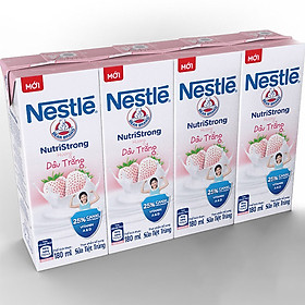 Lốc 4 Hộp Sữa nước Nestlé Dâu Trắng 180ml