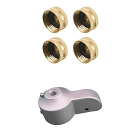 4 Pack Garden Hose Brass Hose Cap with Washers 3/4