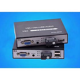Mua Cặp Converter Chuyển Đổi VGA Sang Cáp Quang Có Kèm USB 1080P