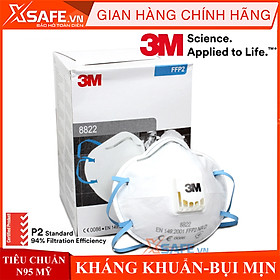 Mua Khẩu trang phòng độc 3M 8822 van lạnh 1 chiều  kháng khuẩn chống bụi mịn  tiêu chuẩn N95 Hoa Kỳ