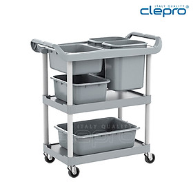 Mua Xe Đẩy Dọn Thức Ăn 3 Tầng Dành Cho Nhà Hàng  Khách Sạn  Siêu Thị...CLEPRO CS-3/5 - Hàng Chính Hãng
