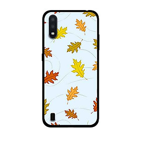 Ốp Lưng in cho Samsung Galaxy A01 Mẫu Lá Mùa Thu - Hàng Chính Hãng