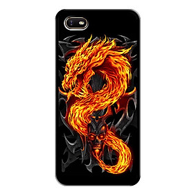 Ốp lưng cứng cho điện thoại Oppo A1K - Viền dẻo - 0218 FIREDRAGON - In hình Rồng Lửa - Hàng Chính Hãng