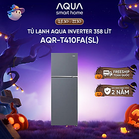 Freeship toàn quốc - Tủ lạnh ngăn đông trên Aqua 358L AQR-T410FA(SL) - Bảo hành 2 năm - Hàng chính hãng